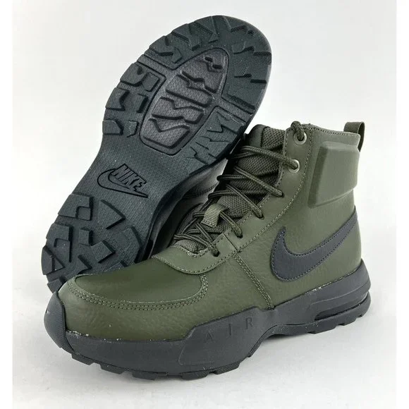 Nike Air Max Goaterra 2.0 Green Youth Size 7Y Boots Leather Black NO SHOE BOX - Picture 2 of 11